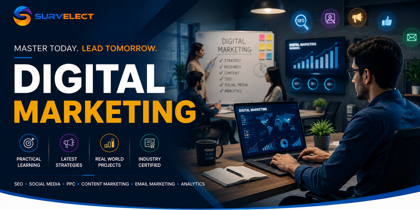 best digital marketing course poster